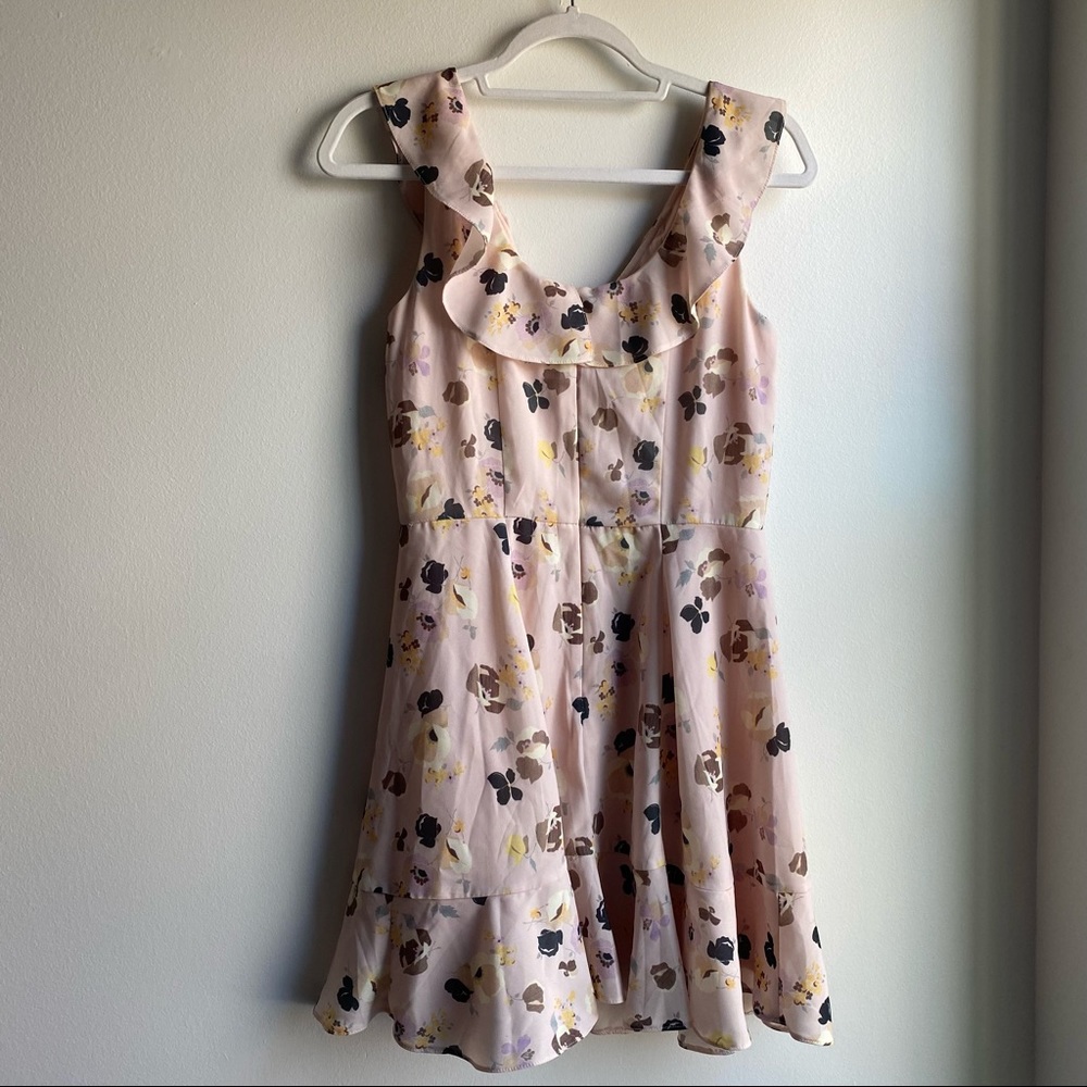 ASOS Light Pink Floral Ruffle Sleeveless Dress - Picture 5 of 10
